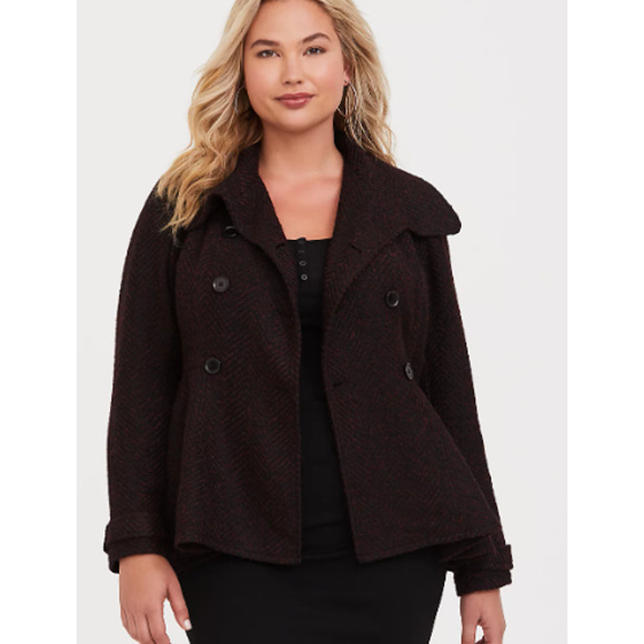 TORRID NWT WOOL FIT AND FLARE COAT *****SIZE 6X******* - Picture 4 of 8